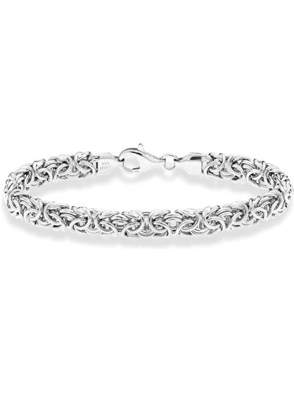 Italian Sterling Silver Byzantine Bracelet for Women Handmade 925 Jewelry Gift